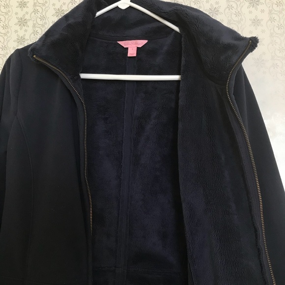 Lilly pulitzer Grace fleece navy jacket - Picture 3 of 6
